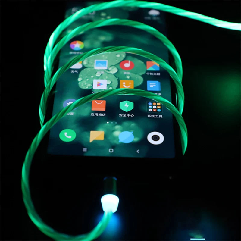 LED Glowing Magnetic Charging Cable | iPhone, Type C, Micro