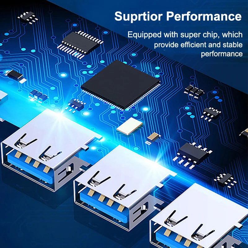 4 Port USB Splitter for Macbook, PC & More - Fast OTG