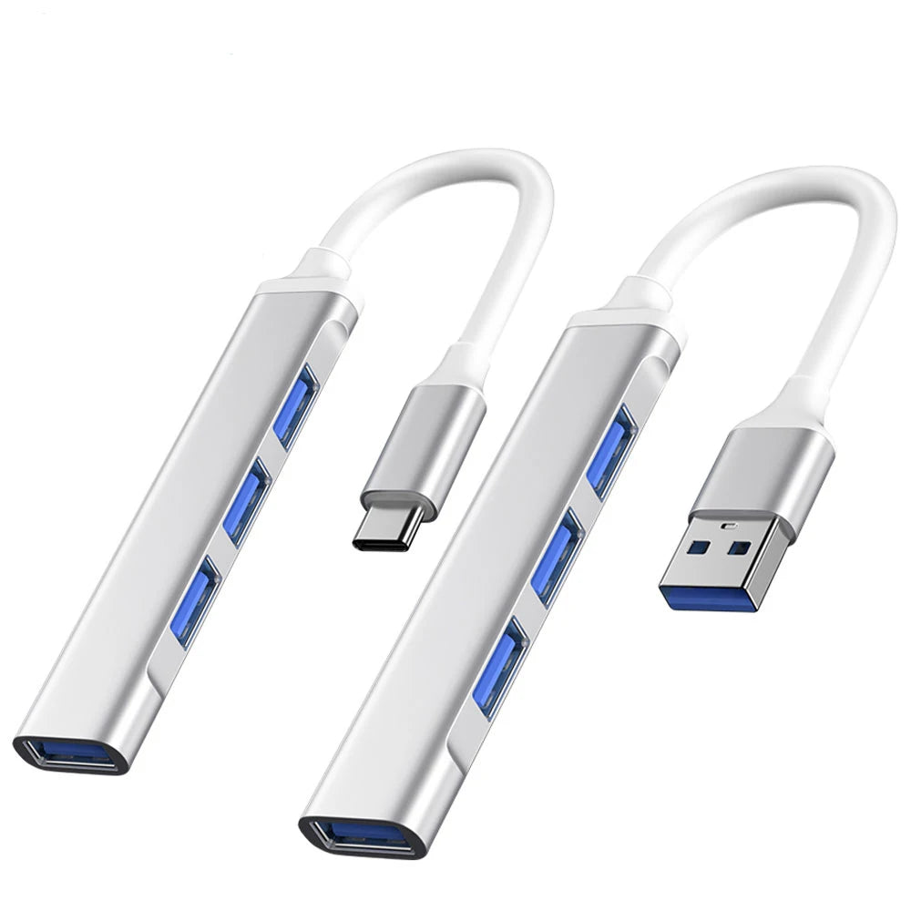 4 Port USB Splitter for Macbook, PC & More - Fast OTG