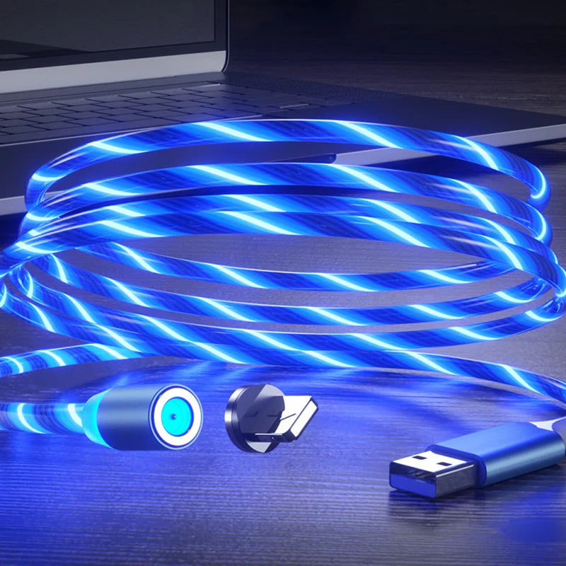 LED Glowing Magnetic Charging Cable | iPhone, Type C, Micro