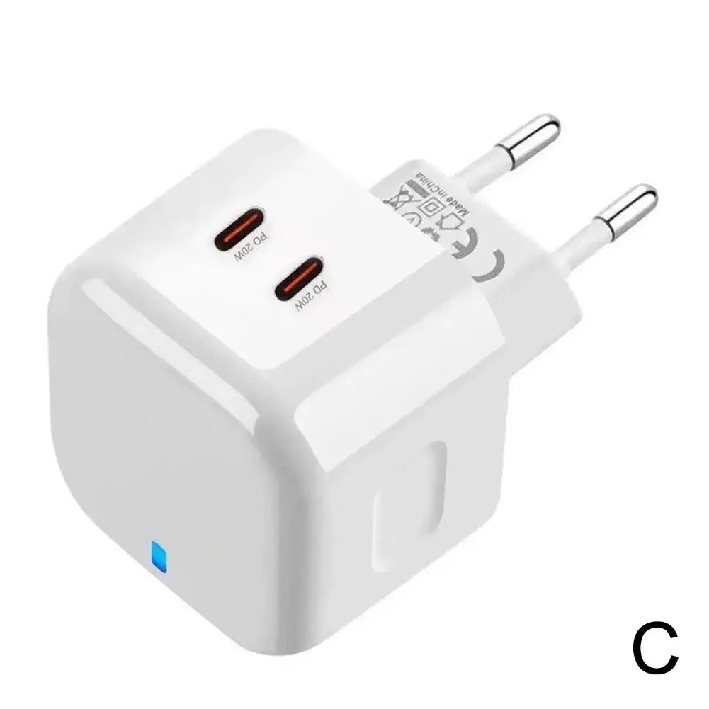Dual USB C Wall Charger | Fast Power Adapter Plug 40W