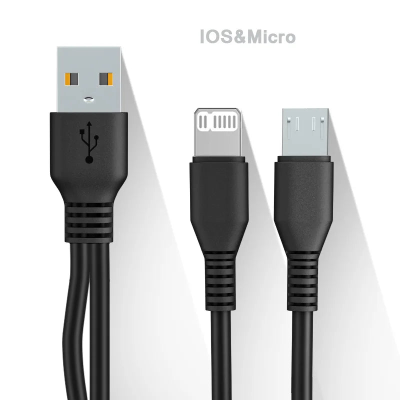 2 In 1 Dual Charging USB Cable | Android and iPhones