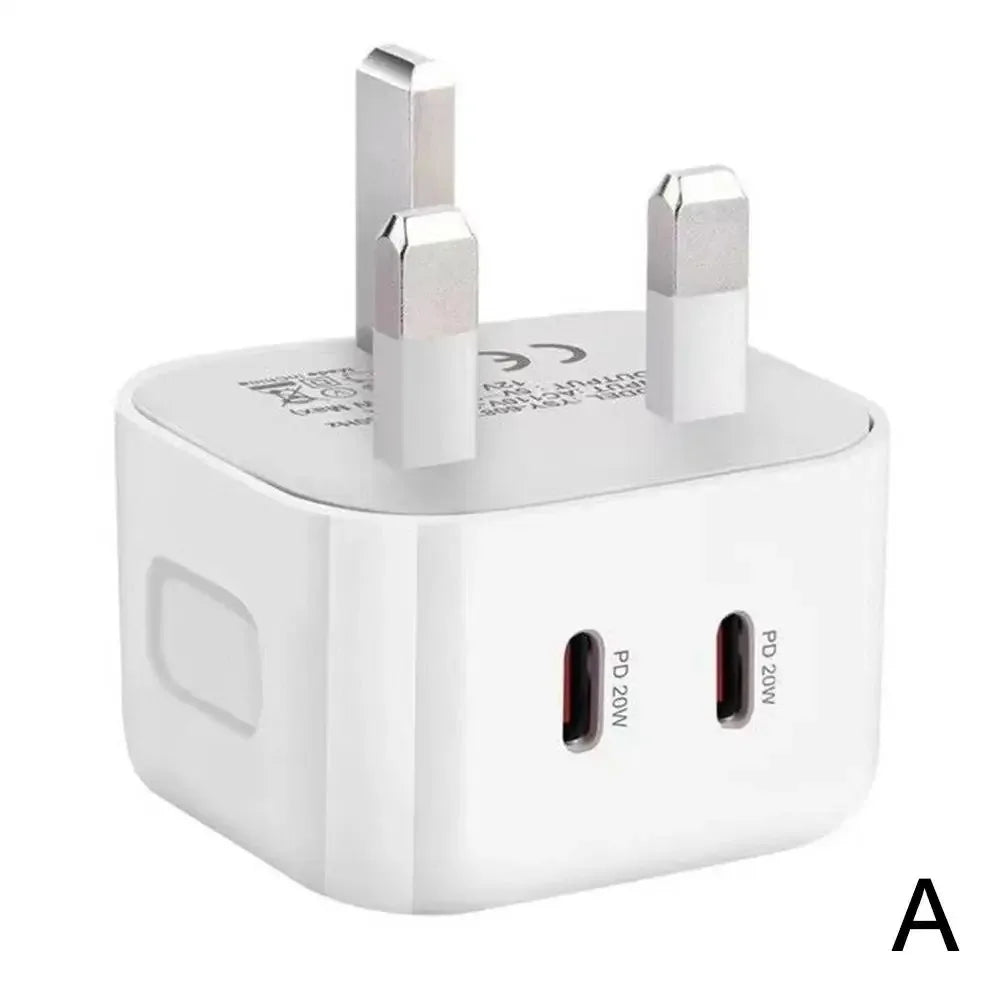 Dual USB C Wall Charger | Fast Power Adapter Plug 40W