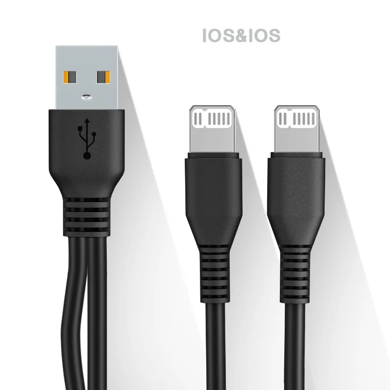 2 In 1 Dual Charging USB Cable | Android and iPhones