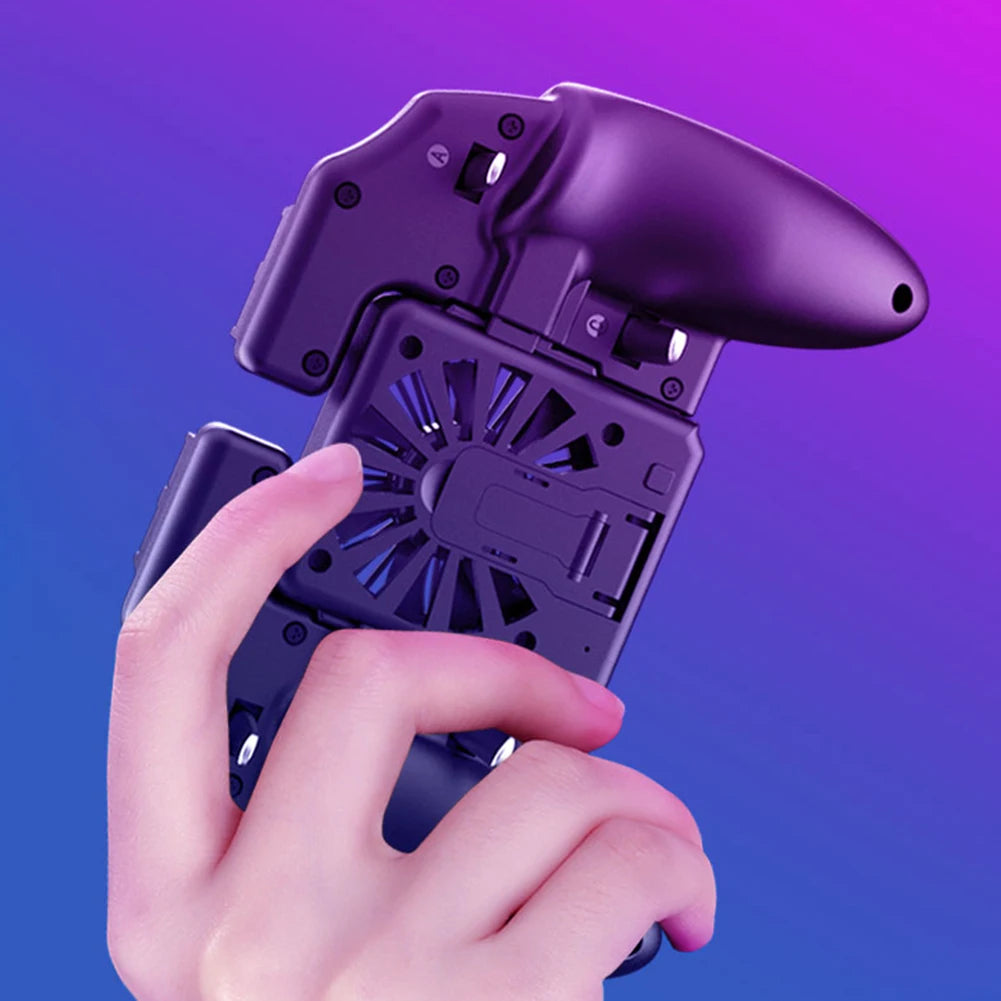 Universal Mobile Gaming Controller with Cooling Fan and Triggers