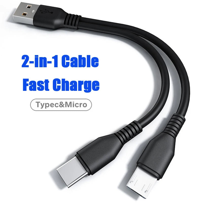 2 In 1 Dual Charging USB Cable | Android and iPhones