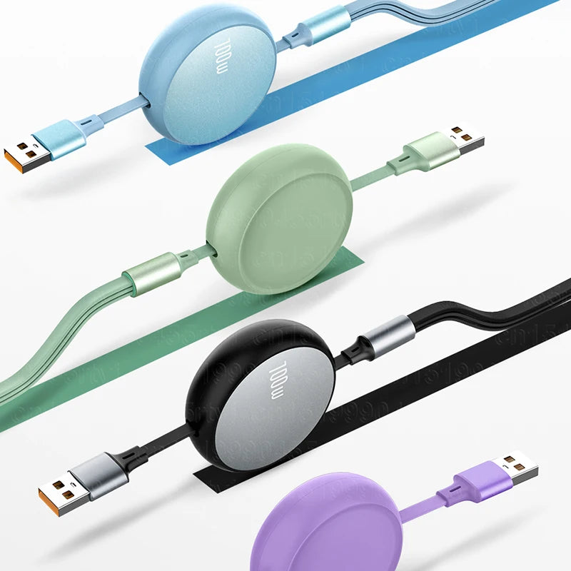 3 in 1 Retractable USB Fast Charger | 100W