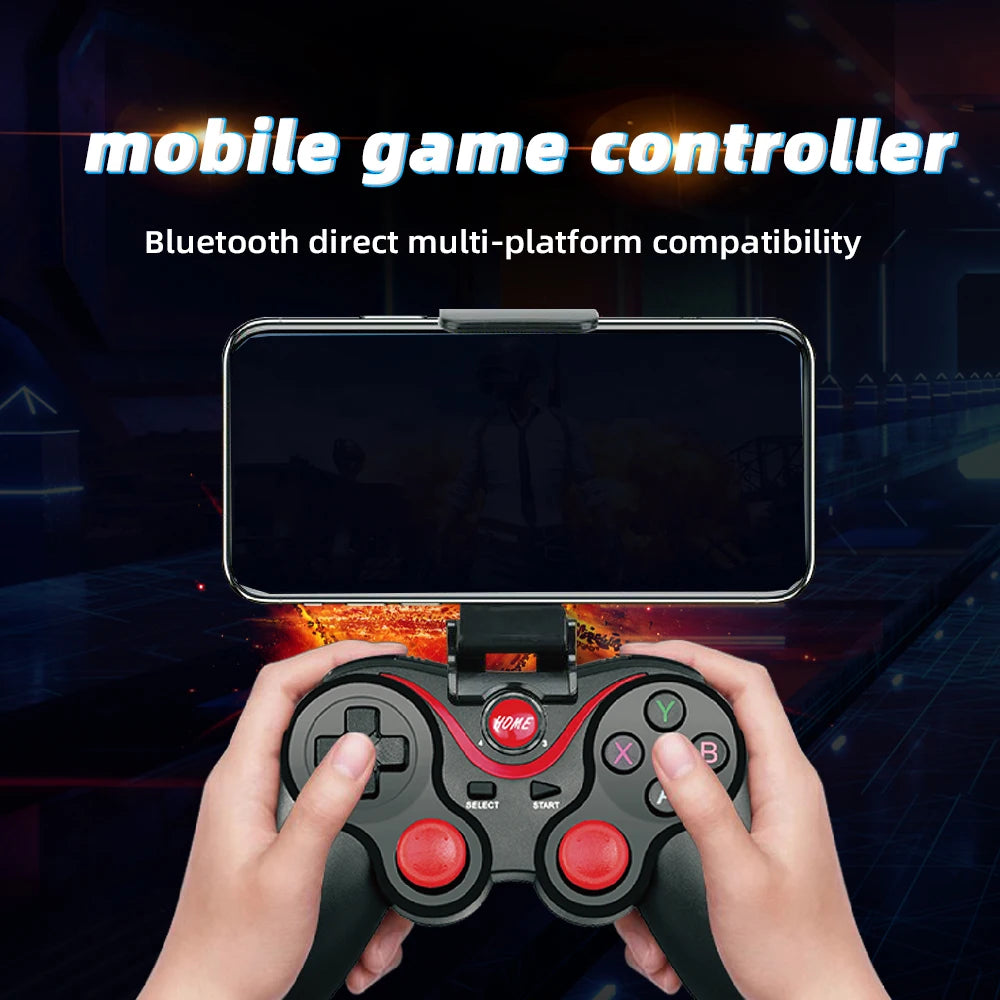 Mobile Game Controller with Phone Holder for Android & iPhone