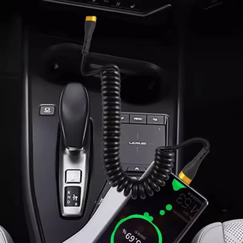 120W Retractable Charging Cable with Data Transfer | USB C To C