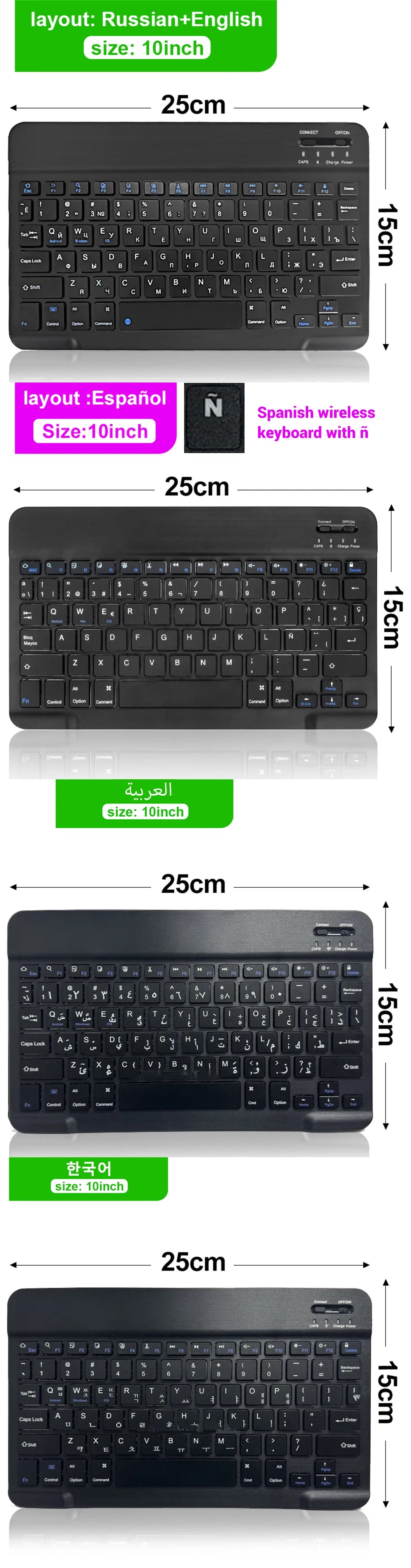 Backlight Bluetooth Keyboard & Mouse Set for Phones & Tablets