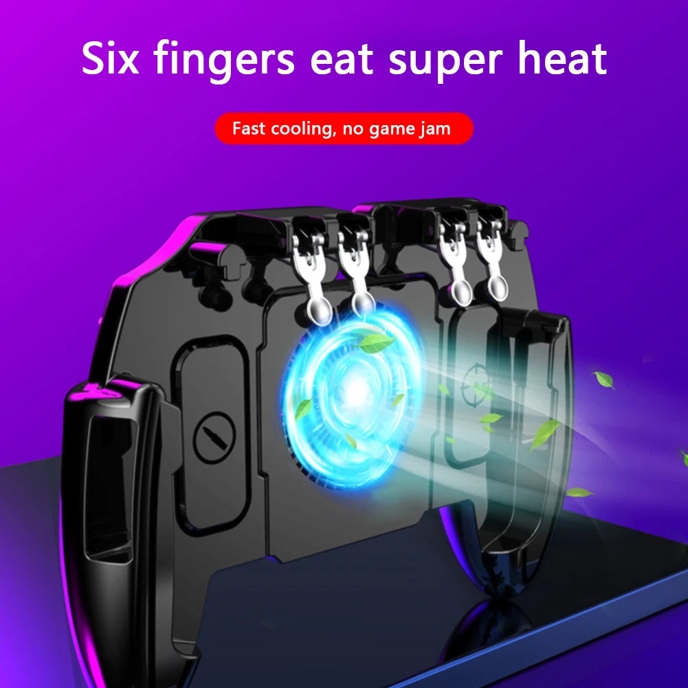 Universal Mobile Gaming Controller with Cooling Fan and Triggers