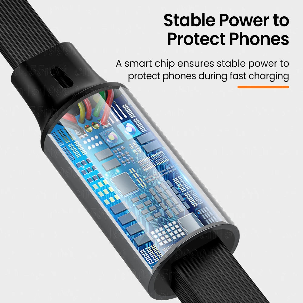 3 in 1 Retractable USB Fast Charger | 100W