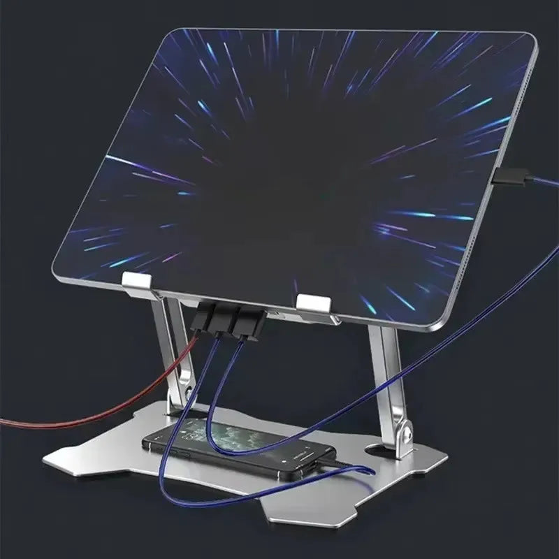 Air-Cooled iPad & Tablet Holder | 4-Fan Heat Sink Radiator