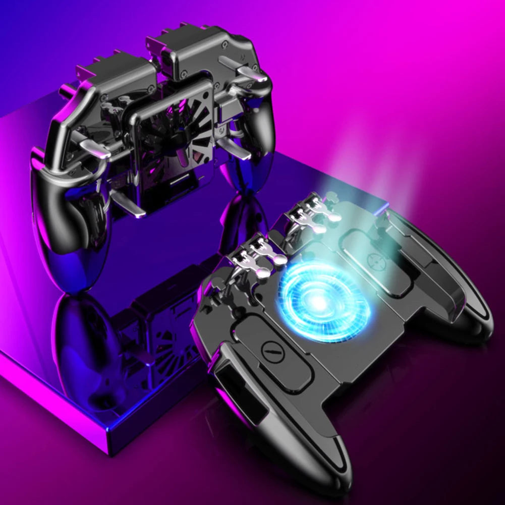 Universal Mobile Gaming Controller with Cooling Fan and Triggers