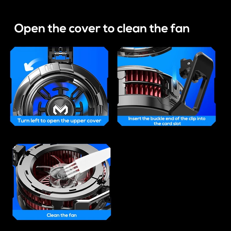 High-Power Mobile Cooling Fan w/ Magnetic & Clamp Attachments