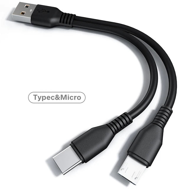 2 In 1 Dual Charging USB Cable | Android and iPhones