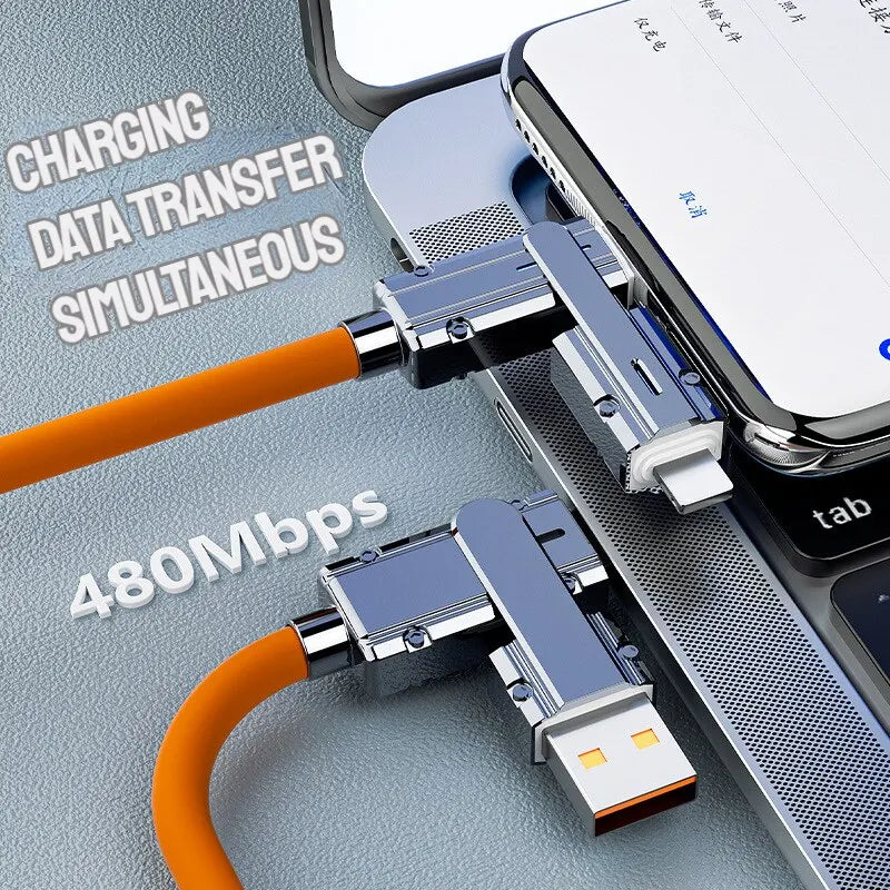 2-In-2 Fast Charging Cable for iPhone | Lightning & USB C