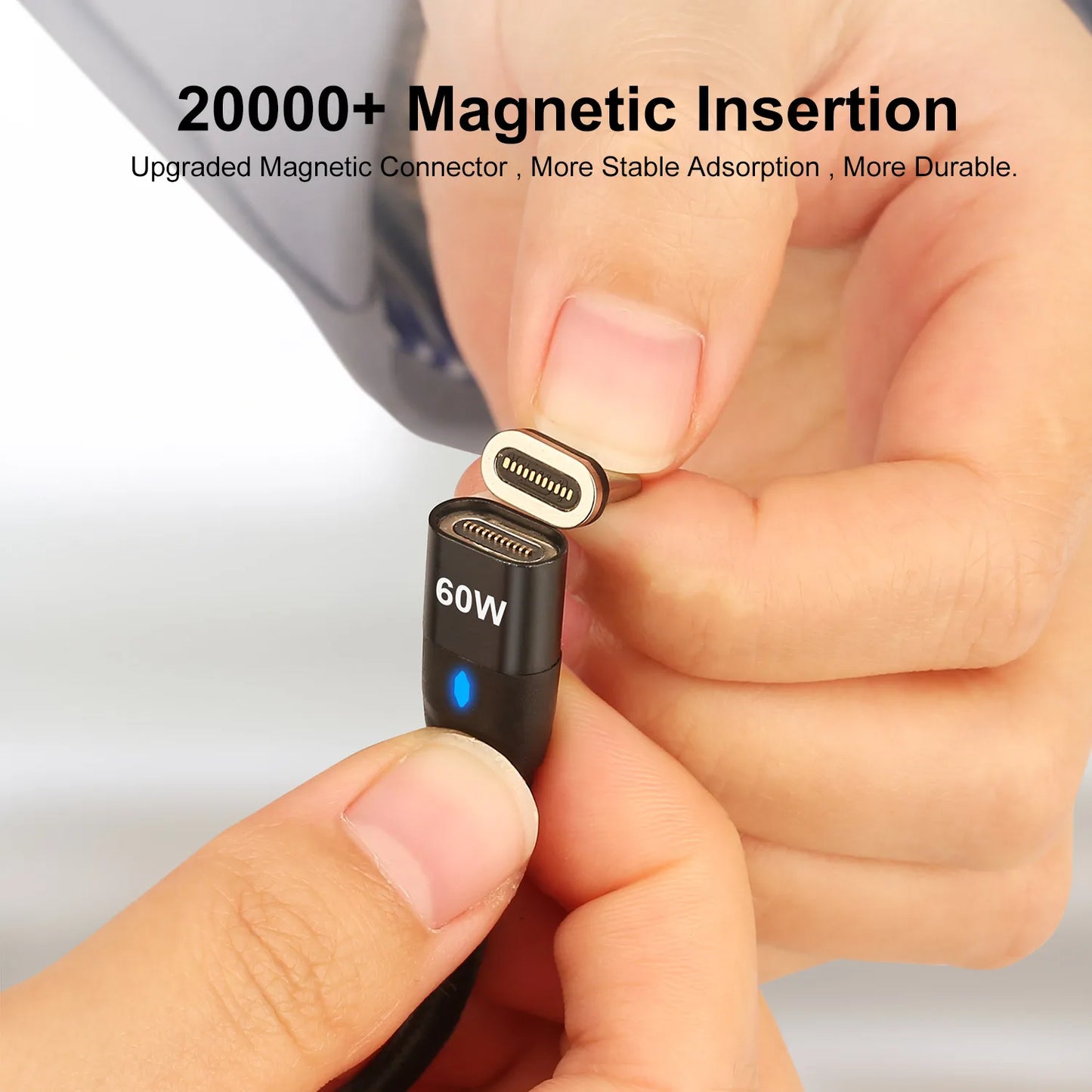 60W Magnetic Cable Fast Charging | USB-C, iPhone, Mirco USB