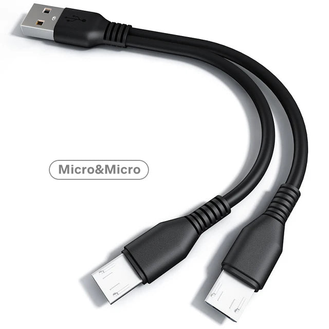2 In 1 Dual Charging USB Cable | Android and iPhones