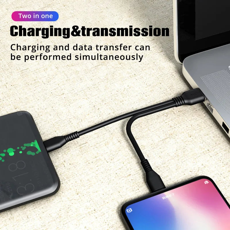 2 In 1 Dual Charging USB Cable | Android and iPhones