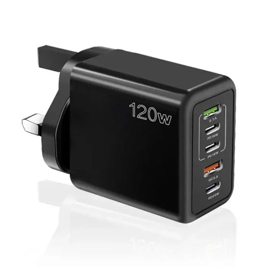 120W Wall Adapter Plug Multi Purpose | 5 Ports - USB & Type C