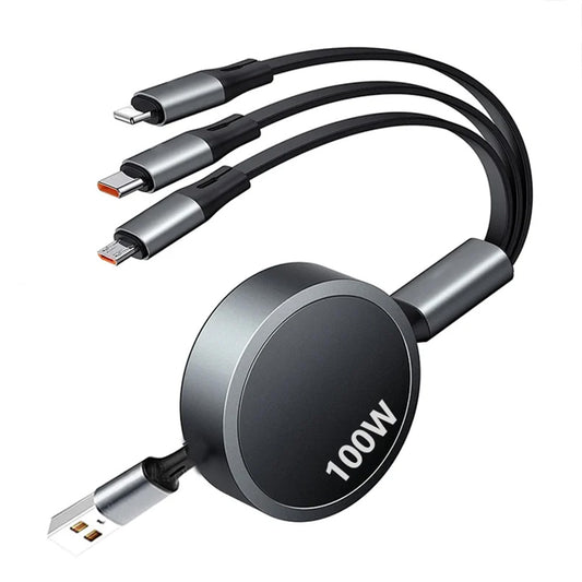 3-in-1 retractable charging cables for cars