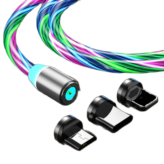 LED Glowing Magnetic Charging Cable | iPhone, Type C, Micro