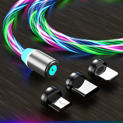 LED Glowing Magnetic Charging Cable | iPhone, Type C, Micro
