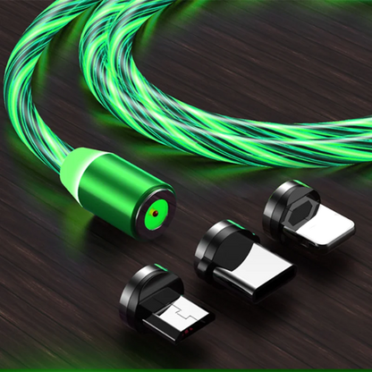 LED Glowing Magnetic Charging Cable | iPhone, Type C, Micro