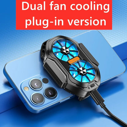 Dual Fan Wireless Phone Cooler | Battery Powered