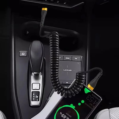 120W Retractable Charging Cable with Data Transfer | USB C To C