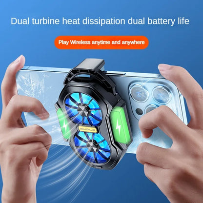 Dual Fan Wireless Phone Cooler | Battery Powered