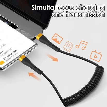 120W Retractable Charging Cable with Data Transfer | USB C To C