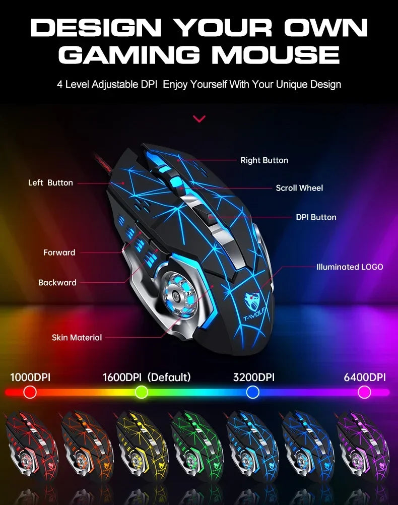 One-handed Mobile Gaming Keyboard and Mouse Set