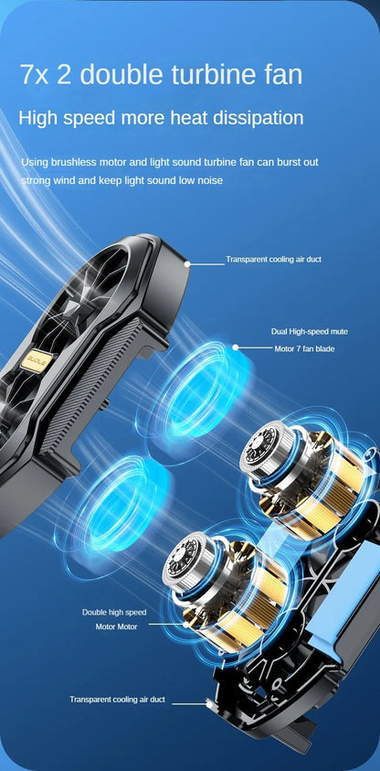 Dual Fan Wireless Phone Cooler | Battery Powered