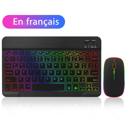 Backlight Bluetooth Keyboard & Mouse Set for Phones & Tablets