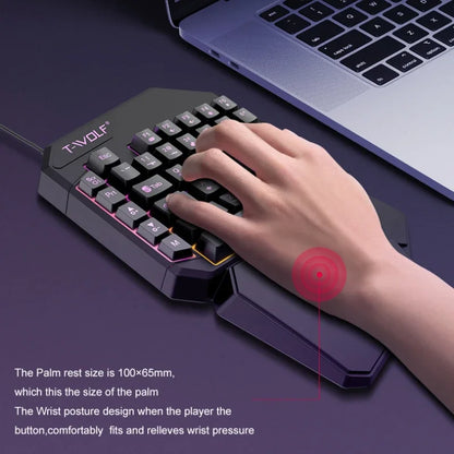 One-handed Mobile Gaming Keyboard and Mouse Set