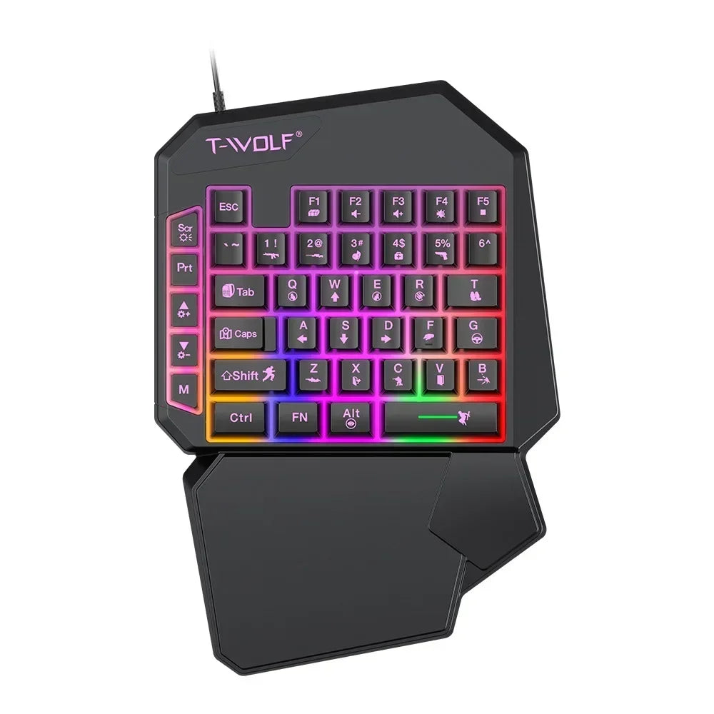 One-handed Mobile Gaming Keyboard and Mouse Set