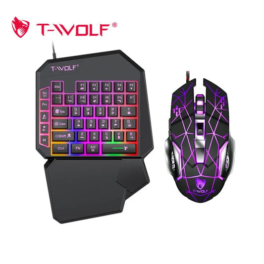 One-handed Mobile Gaming Keyboard and Mouse Set