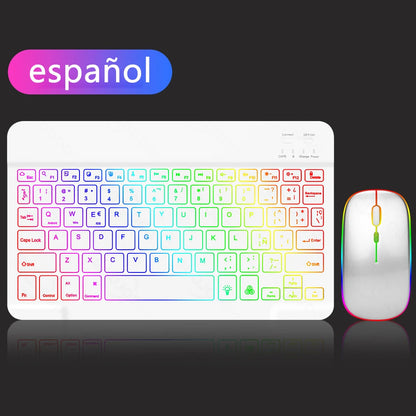 Backlight Bluetooth Keyboard & Mouse Set for Phones & Tablets