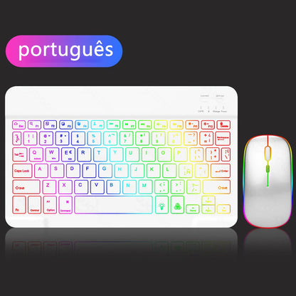 Backlight Bluetooth Keyboard & Mouse Set for Phones & Tablets