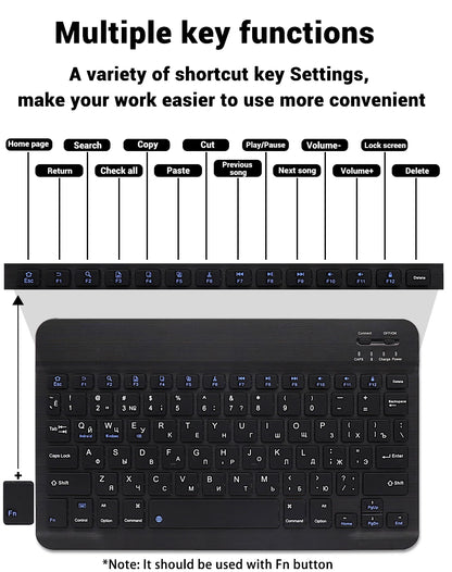Backlight Bluetooth Keyboard & Mouse Set for Phones & Tablets
