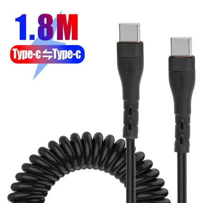 120W Retractable Charging Cable with Data Transfer | USB C To C