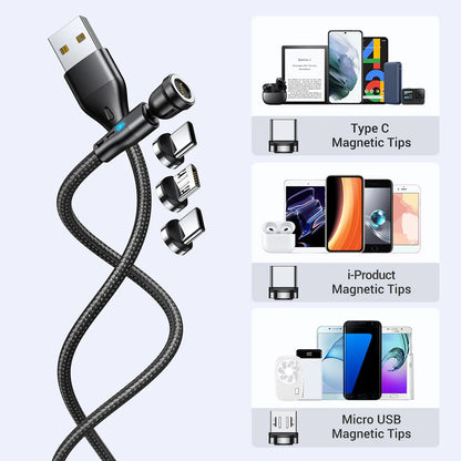3 in 1 Magnetic Charging Cable | Fast Charge & Data Transfer
