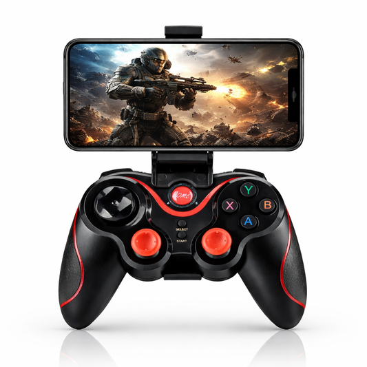Mobile Game Controller with Phone Holder for Android & iPhone